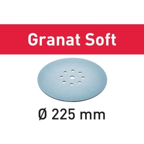 Festool discos abrasivos STF D225 P400 GR S/25 Granat Soft - 204228 (1/5)
