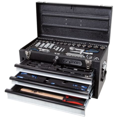 KS TOOLS 1/4"+1/2" CHROMEplus Juego de herramientas universales 99 piezas - medidas en pulgadas - 918.0150 (1/3)