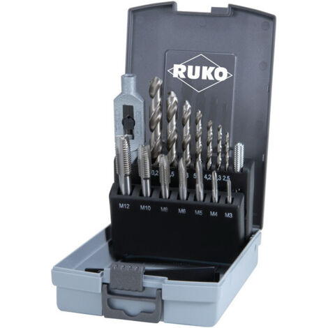Ruko Juego de machos de roscar 15 piezas metálicas de alta precisión (1/5)