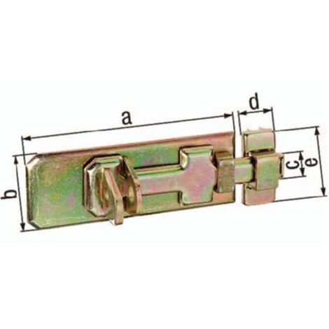 Cerradura de seguridad Ledge L.140mm B.55 STA Galv. Amarillo Tell. Gah (1/2)