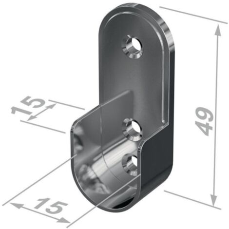 PG  Casquillo  de  armario  11121  Fundición  de  zinc  cromada  Wm.30x15  -  11121 (1/2)