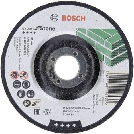 Bosch 2608600222 Disco abrasivo corte concavo Expert Stone 125x2,5mm 25 uds (1/3)
