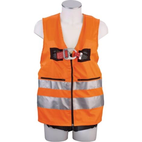 Chaleco  de  advertencia  MAS40  Quick  EN361  EN20471  2  puntos,  chaleco  naranja  para  tallas  44-54  MAS (1/4)