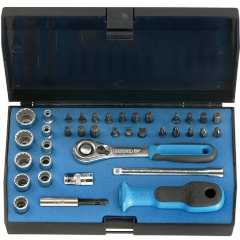 Set di chiavi a bussola D 20 KMU-20, 37 pezzi, 1/4 di pollice, chiavi a bussola SW 4-13 mm, Z.40, 12 pezzi (1/5)