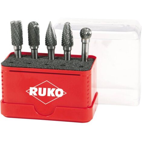 RUKO 116004 Punta fresatrice Metallo temprato 10 mm Diametro albero 6 mm 5 parti (1/5)