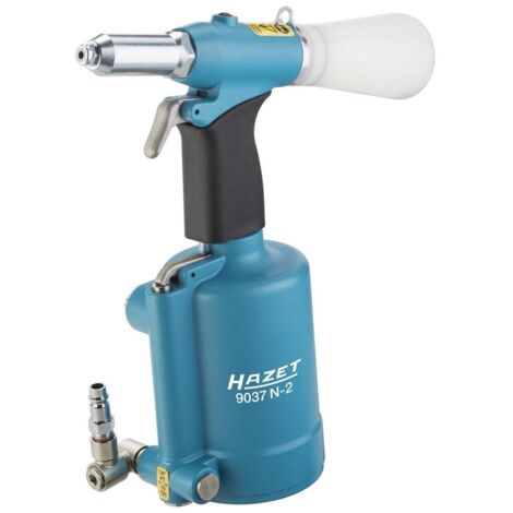 Pistola per rivetti ciechi HAZET 9037N-2, pneumatica e idraulica con 5 ogive, forza di trazione: 14700 N, dimensioni dei rivetti da: 3,0 a 6,4 mm, lunghezza della corsa 18,8 mm (1/5)
