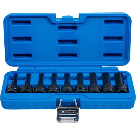 BGS Set di punte a bussola a percussione attacco 12,5 mm (1/2") profilo a cuneo (per Ribe) M5 - M14 9 pezzi (1/6)