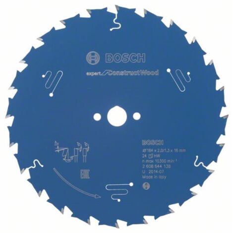 Lama per sega circolare Bosch Expert per seghe circolari portatili Construct Wood 184 x 16 x 2 mm 24 - 2608644138 (1/4)