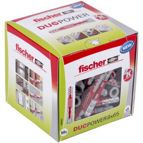 Fischer DUOPOWER Tasselli 8x65 50 Pezzi