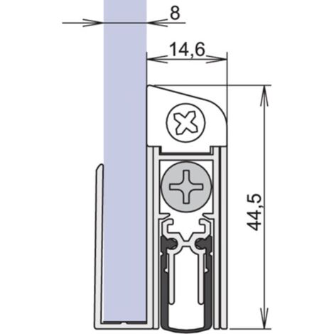 Guarnizione porta Schall-Ex® GS-8 1-407 1-s.L.1083mm Alu.silverf.GLT ATHMER (1/2)