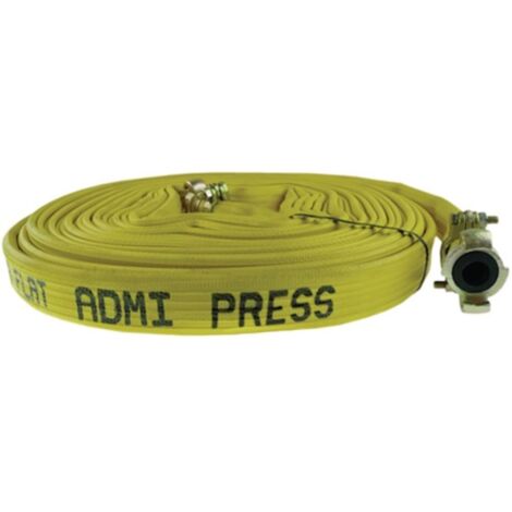 Tubo di gomma per aria compressa piatto giallo – Resistente a olio, benzina e sostanze chimiche – Elevata resistenza all'abrasione – L.20m – Admiral (1/3)