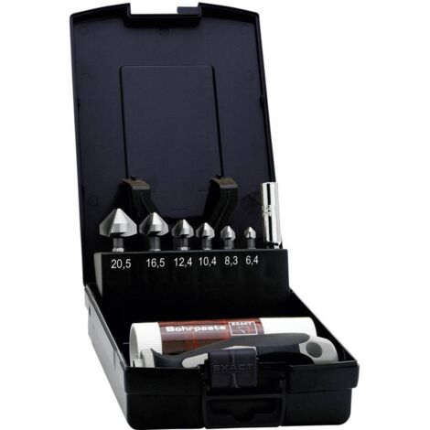 Exact 1605649 Kit svasatori conici 8 parti 6.3 mm, 8.3 mm, 10.4 mm, 12.4 mm, 16.5 mm, 20.5 mm HSS 1/4 (6.3 mm) 1 KIT (1/3)