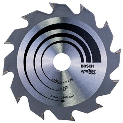 Bosch Professional 2 608 641 168 - Lama de Optiline Wood sega circolare - 140 x 20/12,7 x 2,4 mm, 12 (confezione de 1)