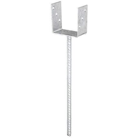Supporto per pali U ETA-10/0210 101x100x400x60mm TZN con ancoraggio in cemento a lunga durata (1/2)