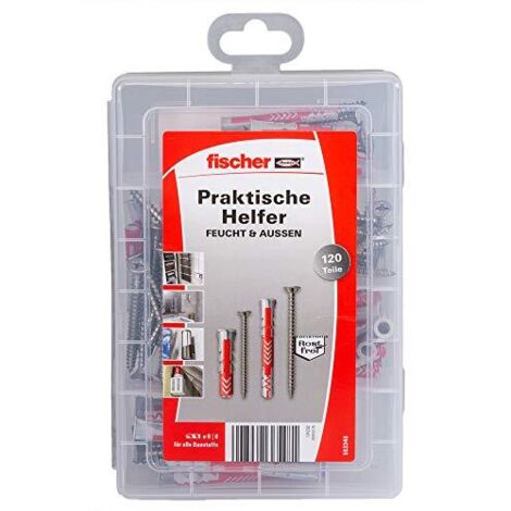 FISCHER 553346 CONTENITORE PER AMBIENTI UMIDI, 60 VITI, PRATICO CAVO AUSILIARIO E CAVO (1/4)