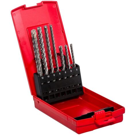 Set di punte Fischer Quattric II SDS Plus, 7 pezzi da 5 a 12 mm, confezione completa (1/5)
