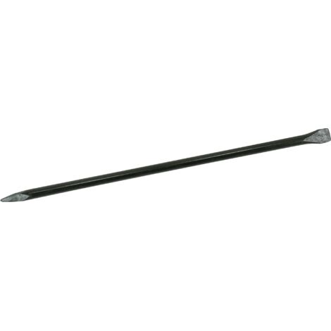Piede di porco L.1500mm Larg.30mm Forma rotonda con punta e lama piegata, verniciato nero