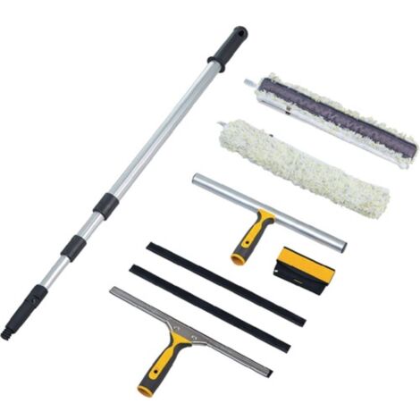 Set lavavetri 8 pezzi, larghezza 350mm con manico in alluminio lavavetri VERMOP (1/2)