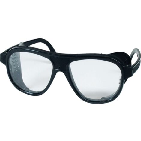 Occhiali protettivi EN 166 aste nere.Lente in nylon trasparente.Ku. (1/2)