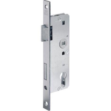 Serratura a incasso per porta in vetro 0007 PZW 20/40/72/8mm DIN L argento ktg. (1/4)