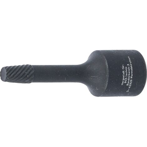 Bussola esagonale / cacciavite con profilo elicoidale  10 mm (3/8")  6 mm (1/4)