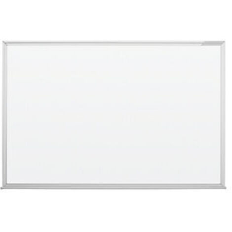Lavagna scrittura B600xH450mm blu acciaio bianco con cornice in alluminio magnetica (1/4)