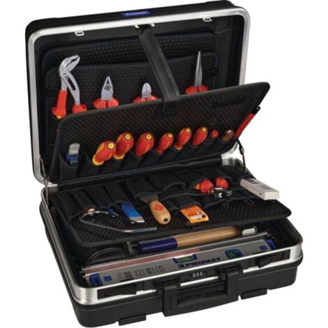 Assortimento utensili Valigetta da 46 pezzi con telaio in alluminio per elettricista (1/4)