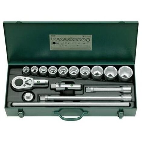 Set di chiavi a bussola 55/10/6 16 pezzi, 3/4 di pollice, chiavi a brugola SW 22-50 mm, Z.36, 6 pezzi (1/2)