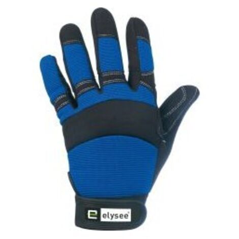 Guanti in ecopelle Master taglia 10 nero/blu ecopelle (1/5)