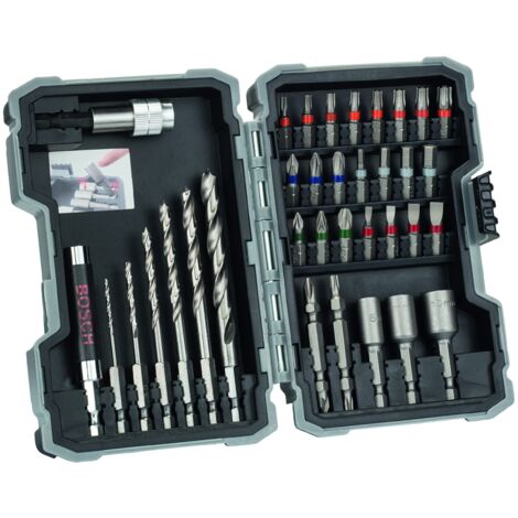 Set di punte e trapani Bosch per legno - Kit completo di punte per legno, ideale per lavori di falegnameria e fai-da-te (1/5)