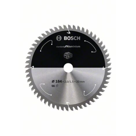 Standard della lama della sega circolare per alluminio, 184x2 / 1.5x20, 56 denti (1/3)