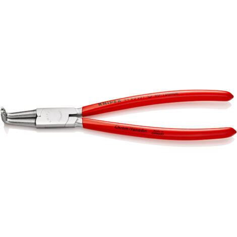 KNIPEX 44 23 J31 Pinza per anelli di sicurezza per anelli di sicurezza interni a fori rivestiti in resina sintetica cromata 215 mm
