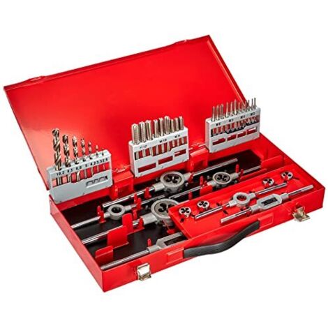 RUKO Set di maschi e filiere 44 pezzi, HSS in cassetta industriale - 245030. (1/4)