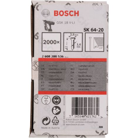 Spina con testa a sella SK64 20NR, 63 mm acciaio inossidabile, 2000 pezzi