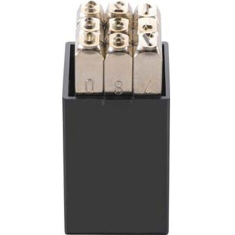 Set di numeri 330, 9 pezzi, numeri da 0 a 9, altezza carattere 10 mm, in scatola di plastica (1/2)