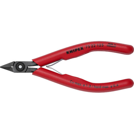 KNIPEX 75 22 125 Tronchese laterale per elettronica rivestiti in resina sintetica brunita 125 mm (1/4)