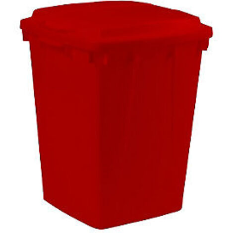 Raccoglitore di rifiuti e materiali riciclabili 90l H600xL485xP510mm PE rosso
