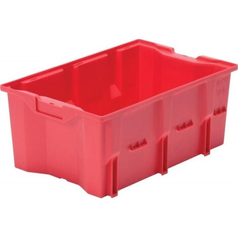 LA-KA-PE Contenitore girevole impilabile in PP rosso - DLK1C RED (1/2)