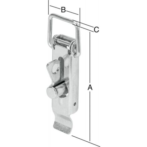Chiusura a molla H.110mm B.37mm in acciaio inox con possibilità di sigillatura (1/2)