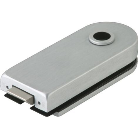 Serratura per porta in vetro STUDIO Rondo LM argento anodizzato UV DIN L/D (1/2)