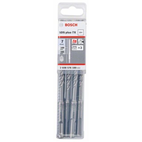 Bosch 10x  punta da  trapano  a percussione  SDS-plus-7X  7 x  100 x  165 mm  - 2608576180 (1/4)