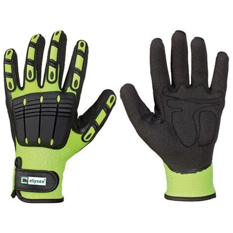 Guanti resistenti taglia 10 giallo fluorescente/nero EN 388 PSA II (1/4)