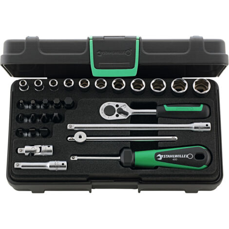 Set di chiavi a bussola 40/23/6 29 pezzi, 1/4 di pollice SW 5-14mm Z.22 6KT (1/2)