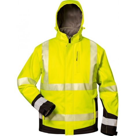 Giacca softshell ad alta visibilità Melvin, taglia M, giallo/nero (1/4)