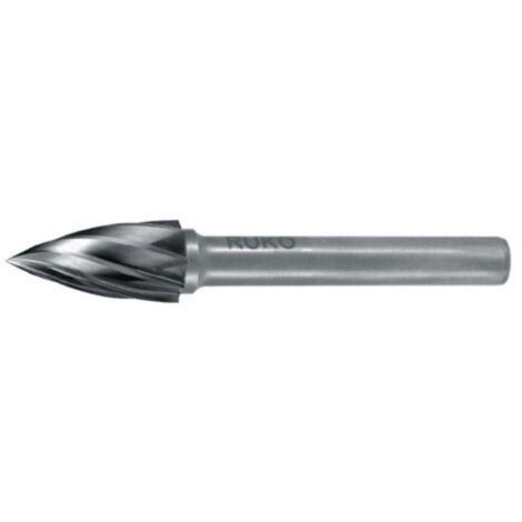 Fresa in metallo duro RUKO SPG Ø 6 mm, lunghezza testa 18 mm, gambo Ø 6 mm, dentata, in alluminio - 116025A (1/4)