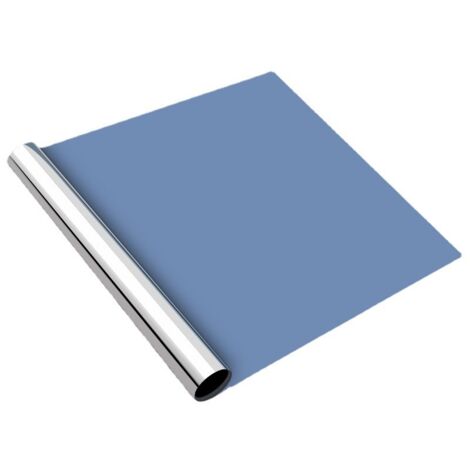 NICOLA Film de verre transparent unidirectionnel anti-regard, protection contre la lumière et film d'isolation thermique 50CM 2M double face argent
