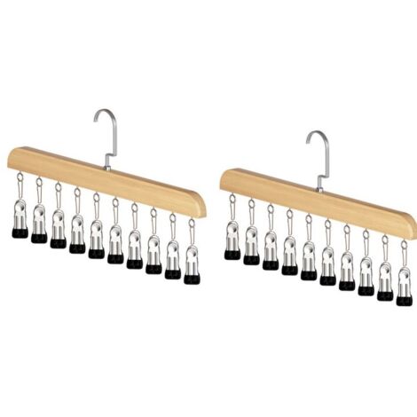 10 clips multifonctionnels clip rack de rangement, chapeau, chaussettes rack de rangement, étendoir à linge (2pcs) (1/5)