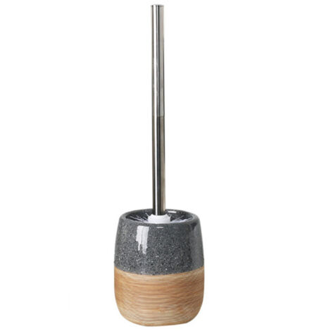 Ensemble de brosses WC en céramique mouchetée, une brosse WC élégante pour un nettoyage sans effort (grise) (1/5)