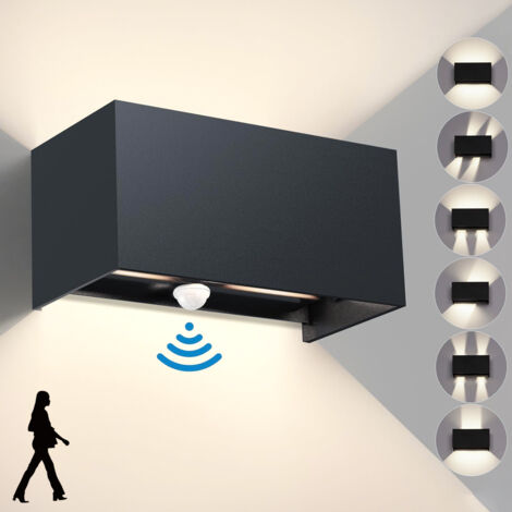 Appliques Murales avec Détecteur de Mouvement, Applique LED 24 W pour Intérieur/Extérieur, Lumière Blanche 4500K, Faisceau Réglable, Etanche IP65 (1/5)
