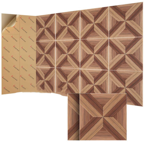 Lot de 12 panneaux insonorisants en feutre auto-adhésifs, panneaux décoratifs insonorisants en fibre de polyester, 40 x 40 cm (1/5)